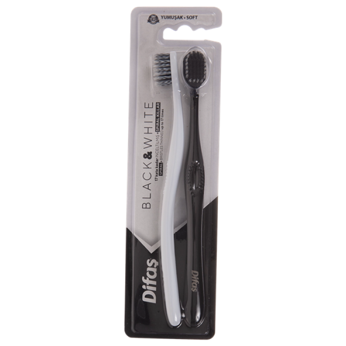 Difaş Black&White Diş Fırçası 2Li