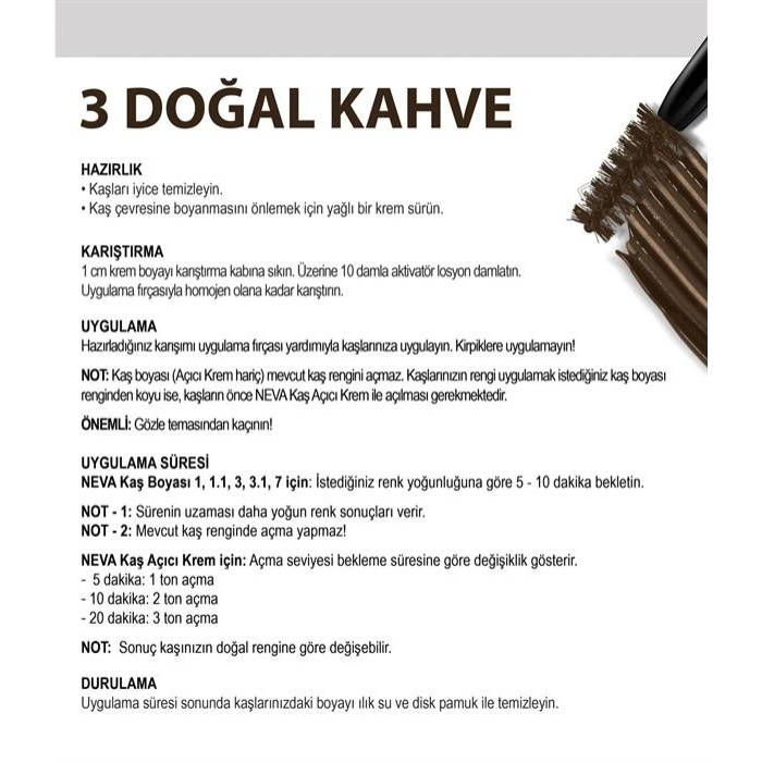 Neva Kaş Boyası 3 Doğal Kahve