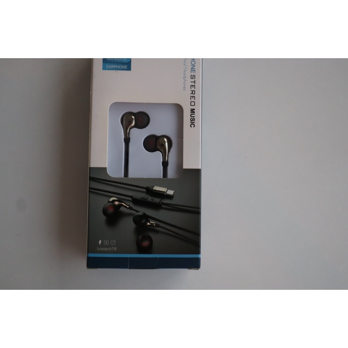 Linktech E84 Type-c Hd Stereo Kulak Içi Kablolu Kulaklık Siyah