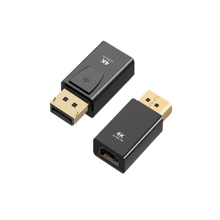 Displayport to Hdmi Mini Siyah 4k 30hz Dp to hdmı Kablo Displayport Çevirici Dönüştürücü