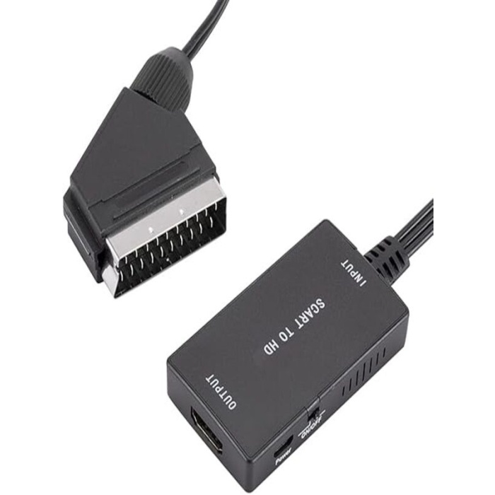 Scart-Kablo Hd Adaptörü 720P 1080P Video Ses Dönüştürücü Çevirici Tv Monitör Projektör İçin Adaptör