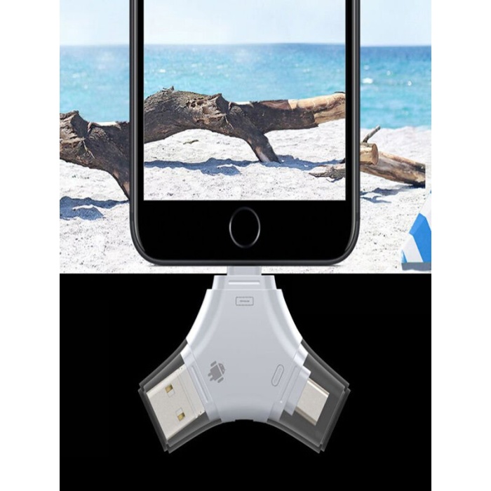 Android ve iPhone için Hafıza Kartı Okuyucu USB-Cden Micro SD Kart Adaptörüne Çok Fonksiyonlu