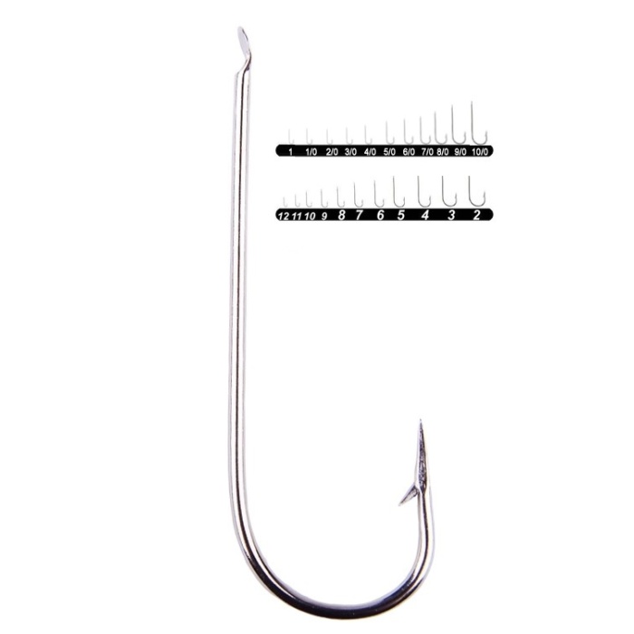 Youvella 1302 Palalı Düz Olta İğnesi 100lü Kutu Nikel