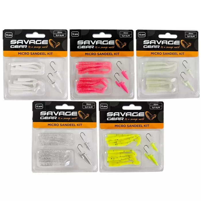 Savage gear Lrf Micro Sandeel Kit 12 Adet(1+1.5+5) Silikon Balık