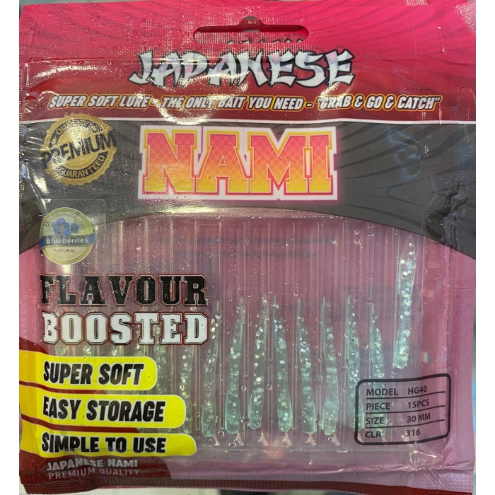 Japanese Nami 3 cm Aromalı LRF Silikon Yem 15ad.