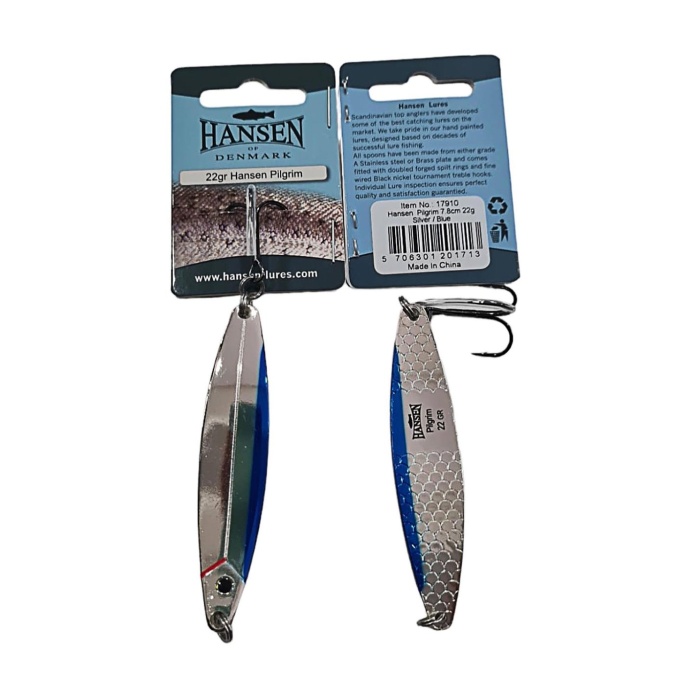 Hansen Pilgrim 8.9cm 28g Silver/Blue Kaşık