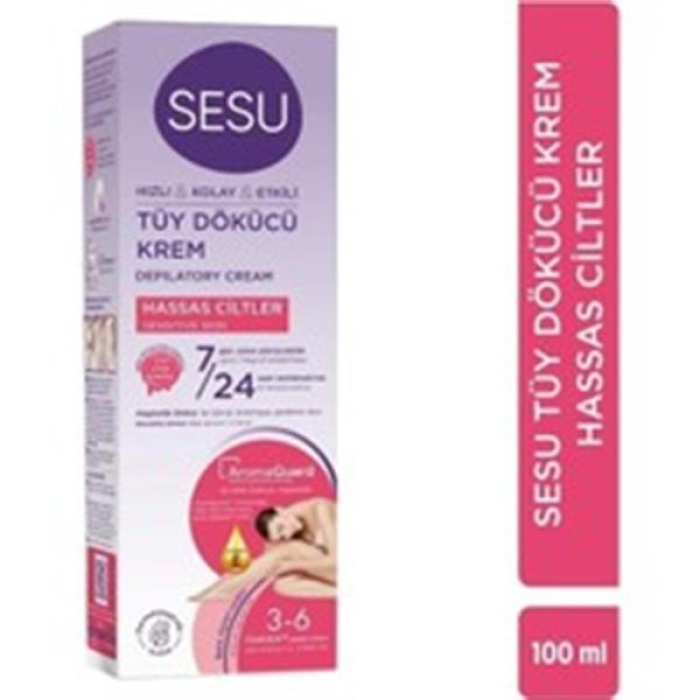 Sesu Tüy Dökücü Krem 40Ml. Hassas Ciltler