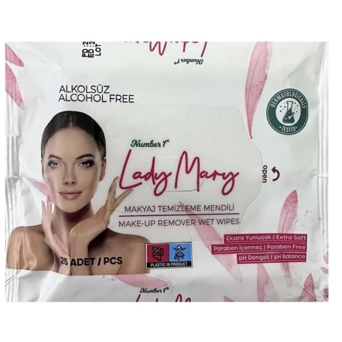 Lady Mary Makyaj Temizleme Mendili 25Li
