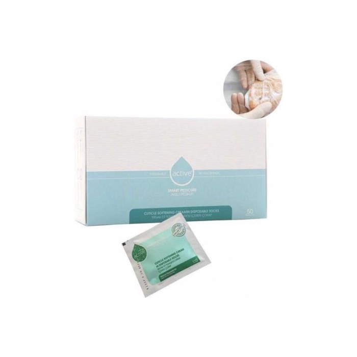 Active Kremli Pedikür Çorabı Tek Kullanımlık