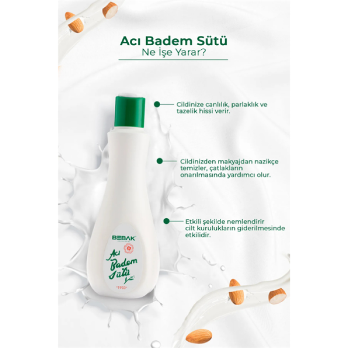 Bebak Acı Badem Sütü 215Ml.