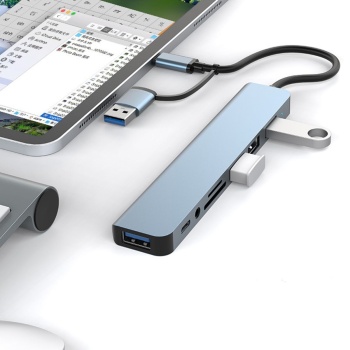 7 In 1 Usb ve Type-c To Usb A + Type-C Usb 3.0 Çevirici Adaptör Çok Portlu Çoklayıcı Usb Hub