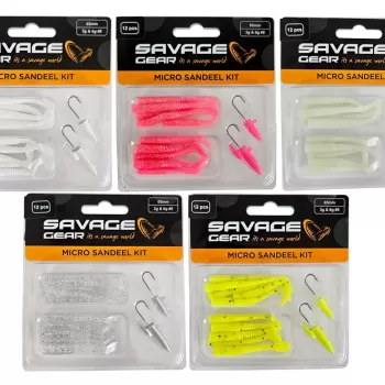 Savage gear Lrf Micro Sandeel Kit 12 Adet(1+1.5+5) Silikon Balık