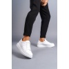 SLW151 Boost Bağcıklı Cilt Erkek Günlük Sneaker Ayakkabı BT - Beyaz