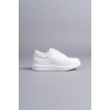 SLW151 Boost Bağcıklı Cilt Erkek Günlük Sneaker Ayakkabı BT - Beyaz