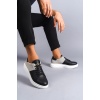 SLW151 Boost Bağcıklı Cilt Süet Erkek Günlük Sneaker Ayakkabı BT - Siyah/Gri