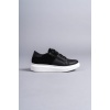 SLW155 Warrior Bağcıklı ve Fermuarlı Cilt Süet Erkek Günlük Sneaker Ayakkabı BT - Siyah