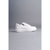 SLW155 Warrior Bağcıklı ve Fermuarlı Cilt Erkek Günlük Sneaker Ayakkabı BT - Beyaz