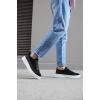 Knack Sneakers Ayakkabı 010 Siyah Süet (Beyaz Taban)