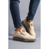 SLW161 Hippo Bağcıksız Süet Erkek Günlük Sneaker Ayakkabı GT - Bej