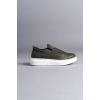 SLW161 Hippo Bağcıksız Cilt Erkek Günlük Sneaker Ayakkabı BT - Haki