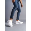 SLW161 Hippo Bağcıksız Cilt Erkek Günlük Sneaker Ayakkabı BT - Beyaz