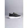SLW161 Hippo Bağcıksız Cilt Erkek Günlük Sneaker Ayakkabı BT - Siyah