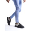 SLW151 Boost Bağcıklı Cilt Süet Erkek Günlük Sneaker Ayakkabı ST - Siyah/Gri