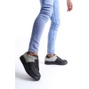 SLW151 Boost Bağcıklı Cilt Süet Erkek Günlük Sneaker Ayakkabı ST - Siyah/Gri