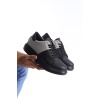 SLW151 Boost Bağcıklı Cilt Süet Erkek Günlük Sneaker Ayakkabı ST - Siyah/Gri