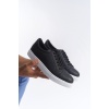 SLW165 Elite Bağcıklı Cilt Erkek Günlük Sneaker Ayakkabı BT - Siyah