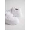 VALENCIA Bağcıksız Cırt Cırtlı Ortopedik Taban Kadın Sneaker Spor Ayakkabı BT - Beyaz