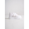 VALENCIA Bağcıksız Cırt Cırtlı Ortopedik Taban Kadın Sneaker Spor Ayakkabı BT - Beyaz