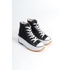 ROMA Bağcıklı Ortopedik Taban Kadın Sneaker Spor Ayakkabı  BT - Siyah