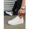 JY165 Elite Bağcıklı Cilt Erkek Günlük Sneaker Ayakkabı CBT - Beyaz
