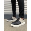 JY151 Boost Bağcıklı Cilt Süet Erkek Günlük Sneaker Ayakkabı CSBT - Siyah/Gri