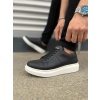JY151 Boost Bağcıklı Cilt Erkek Günlük Sneaker Ayakkabı CBT - Siyah