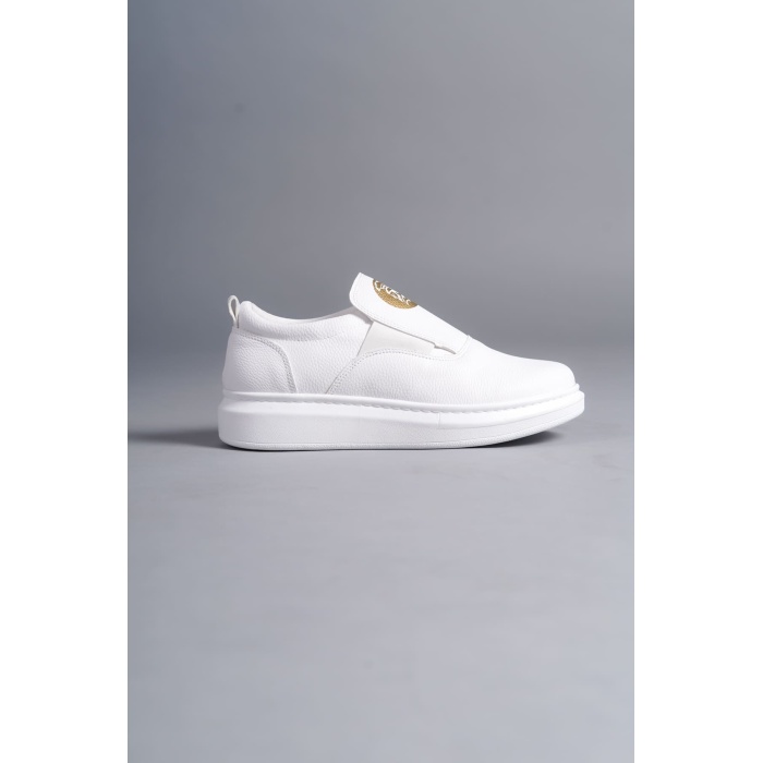 SLW161 Hippo Bağcıksız Cilt Erkek Günlük Sneaker Ayakkabı BT - Beyaz