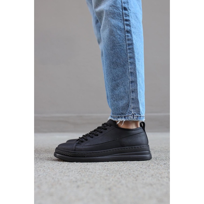 Knack Sneakers Ayakkabı 010 Siyah (Siyah Taban)