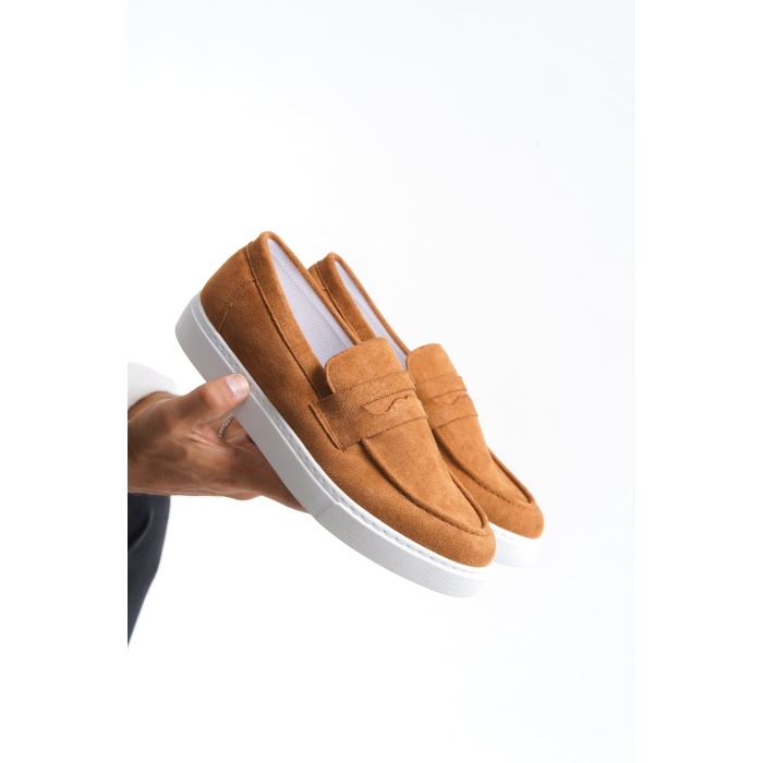 SLW180 Estilo X Bağcıksız Süet Erkek Günlük Spor Klasik Ayakkabı BT - Taba