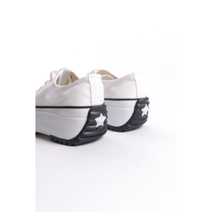 PARIS Bağcıklı Ortopedik Taban Kadın Sneaker Spor Ayakkabı  BT - Beyaz
