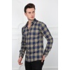 Erkek Günlük Likralı Büyük Kareli Gömlek