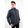 Kapşonlu Yan Cepli Erkek Günlük Şişme Mont