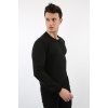İki İplik Düz Sıfır Yaka Erkek Günlük Sweatshirt