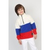 Full Polar Kumaş Yarım Fermuarlı Garnili Erkek Çocuk Günlük Sweatshirt