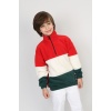 Full Polar Kumaş Yarım Fermuarlı Garnili Erkek Çocuk Günlük Sweatshirt