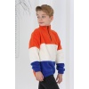 Full Polar Kumaş Yarım Fermuarlı Garnili Erkek Çocuk Günlük Sweatshirt