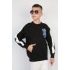 Üç İplik Şardonlu Arka Baskılı Erkek Çocuk Günlük Sweatshirt