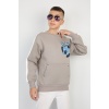Üç İplik Şardonlu Arka Baskılı Erkek Çocuk Günlük Sweatshirt