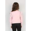 Üç İplik Şardonlu Omuz Detaylı Kız Çocuk Günlük Crop Sweatshirt