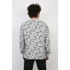 İki İplik Yazı Baskılı Oversize Erkek Günlük Sweatshirt